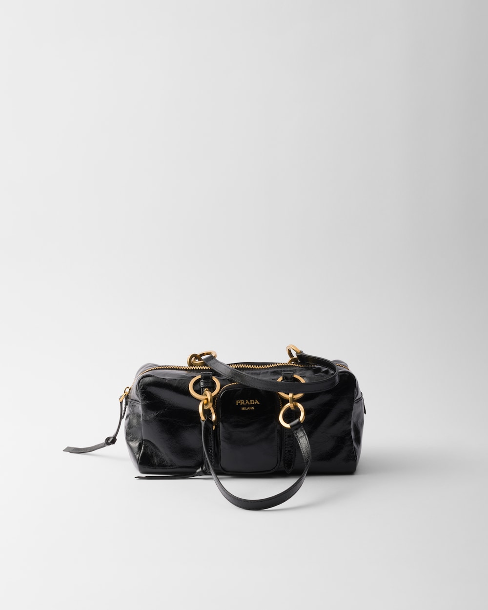 Prada Dangle Medium Leather Top-Handle Bag - Image 1
